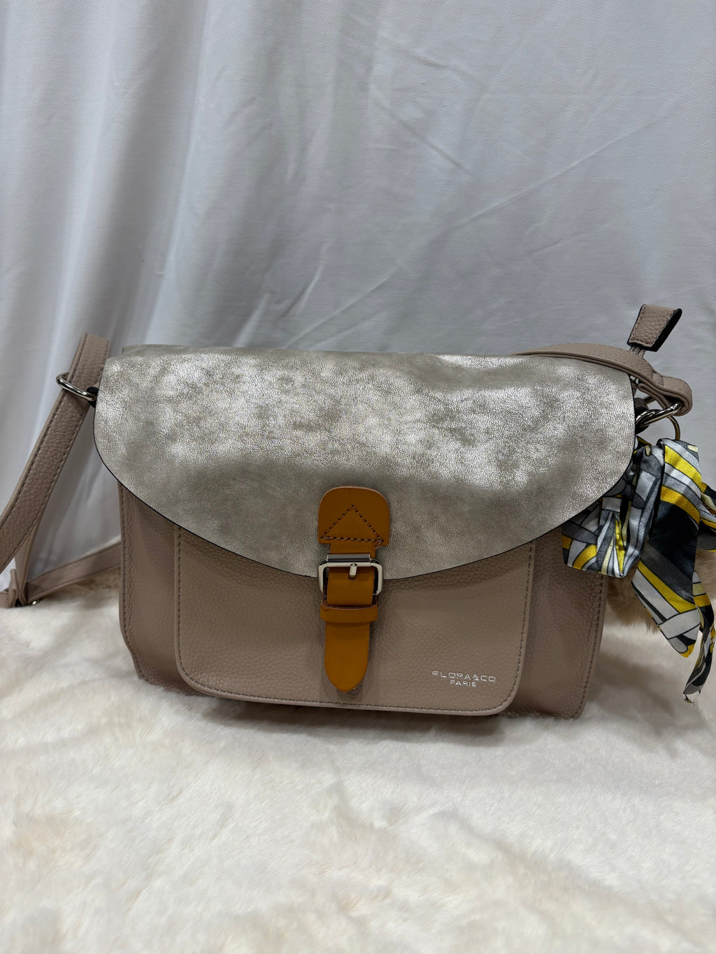 Sac bandoulière Elba beige - Flora & Co Paris