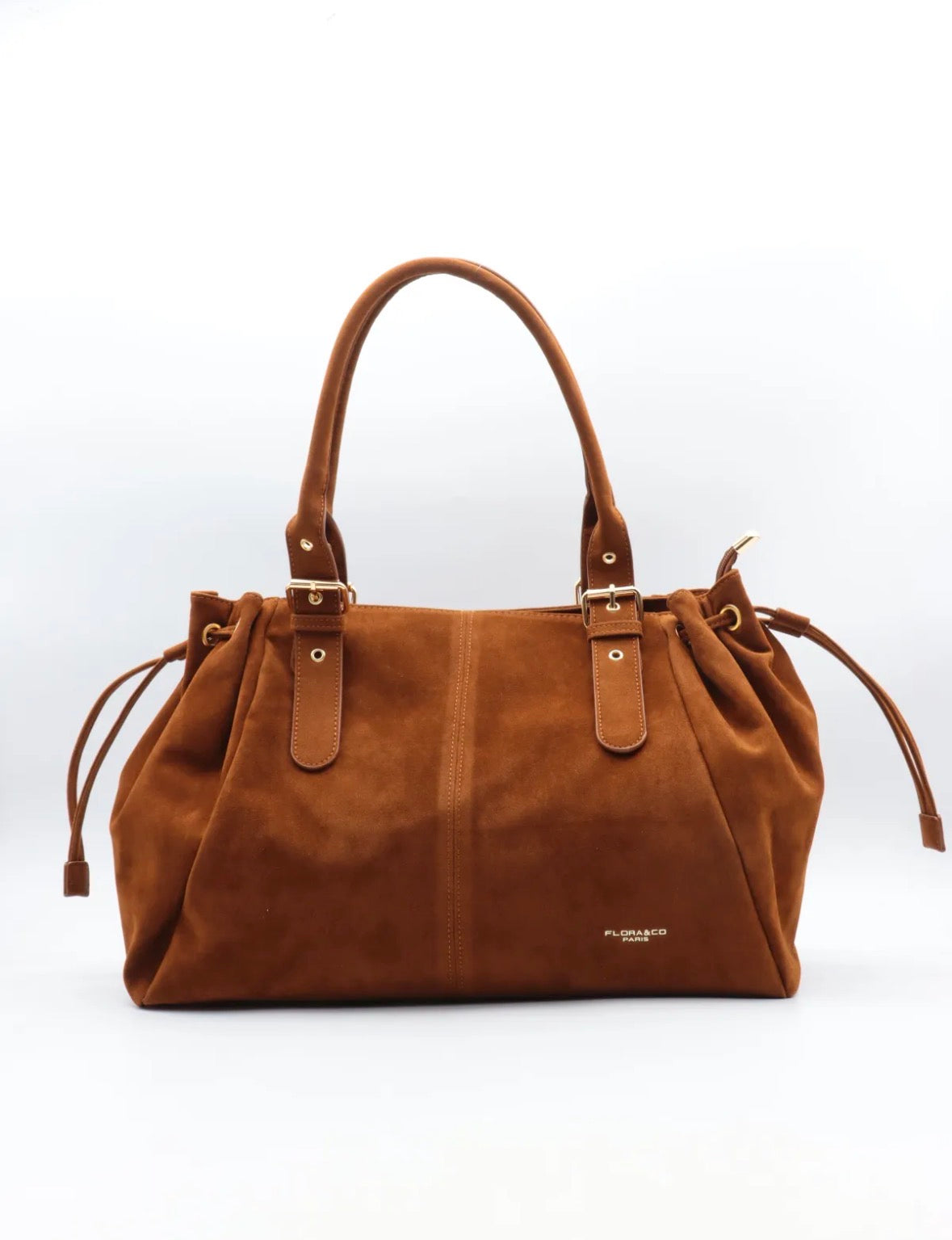 Sac à main Garance en suédine camel - Flora & Co Paris