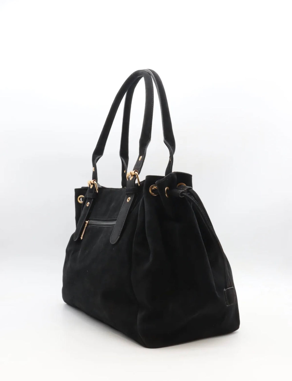 Sac à main Garance en suédine noir - Flora & Co Paris