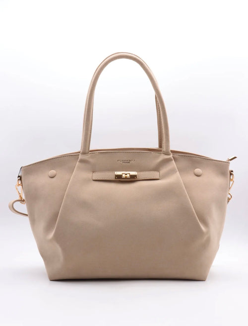 Le Cabas noir Suédine Chic Tessa | Flora & Co Paris