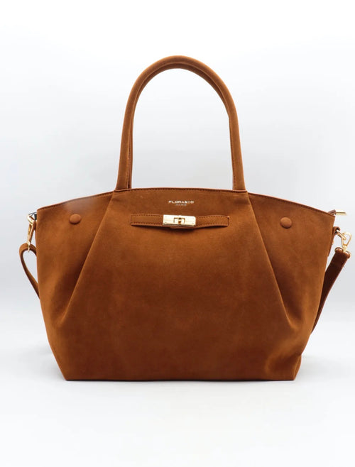 Le Cabas Suédine Chic Beige Tessa | Flora & Co Paris