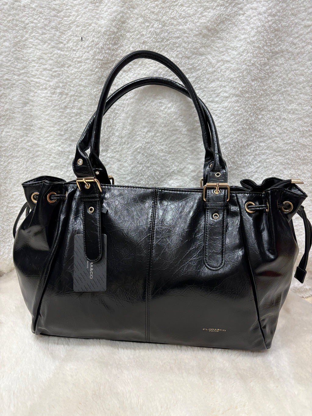 Sac à main noir Iria - Flora & Co Paris