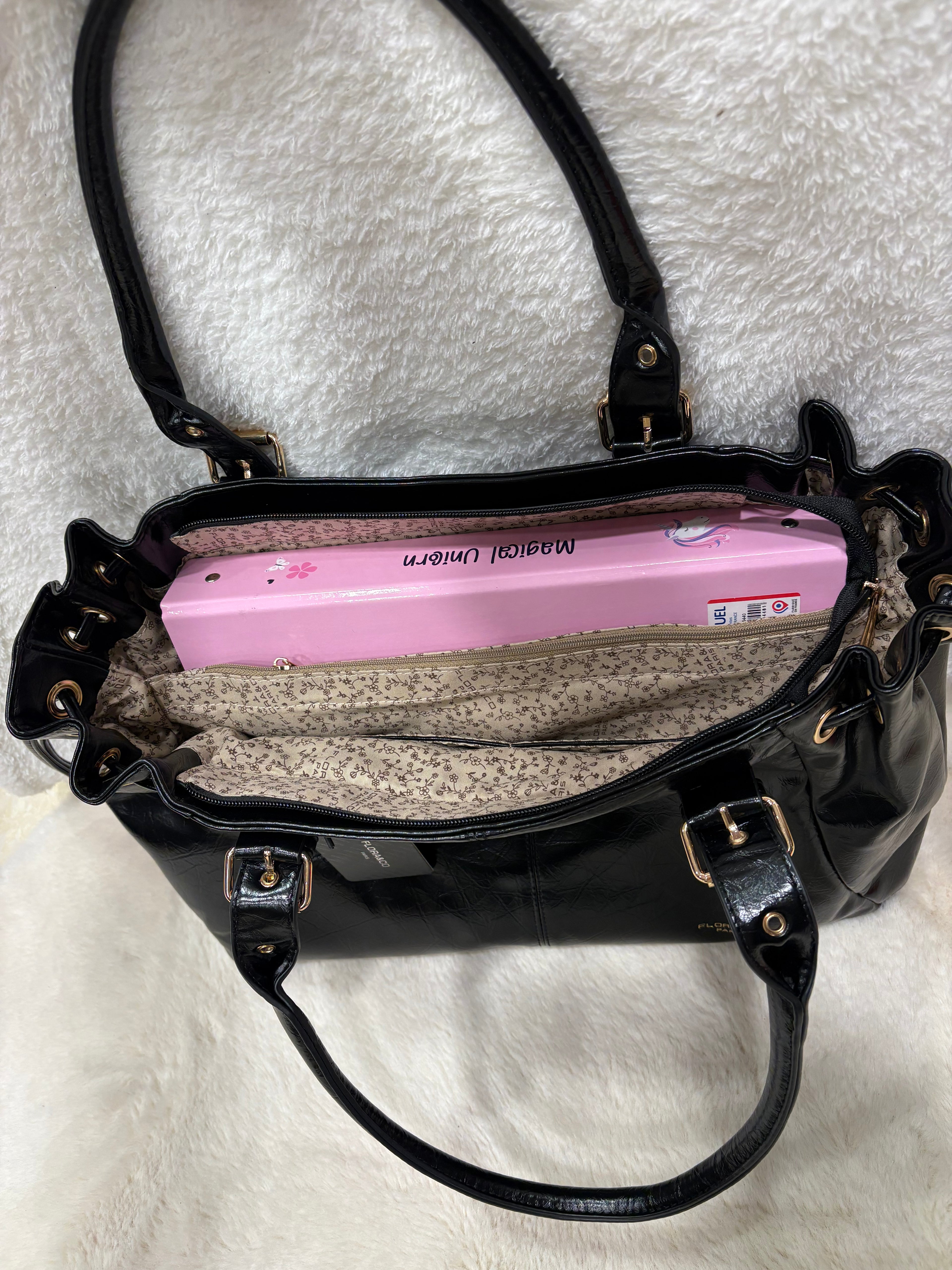 Sac à main noir Iria - Flora & Co Paris